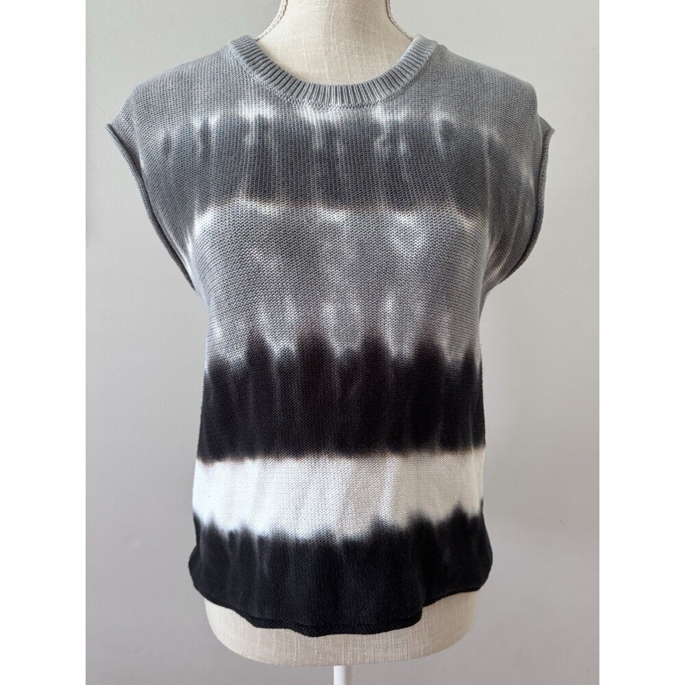 Evereve James Sleeveless Sweater Pullover Tie-Dye Boxy Knit Size XS